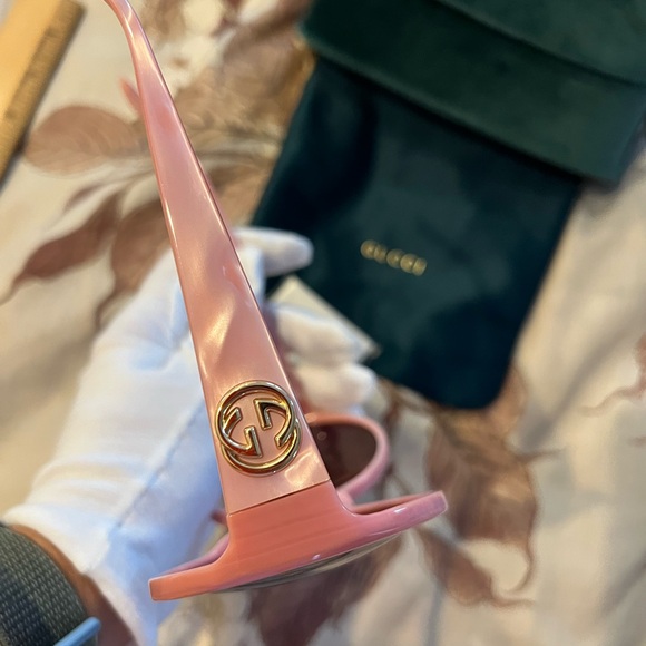Gucci round frame light pink 2023 sunglasses excellent condition - Picture 4 of 6